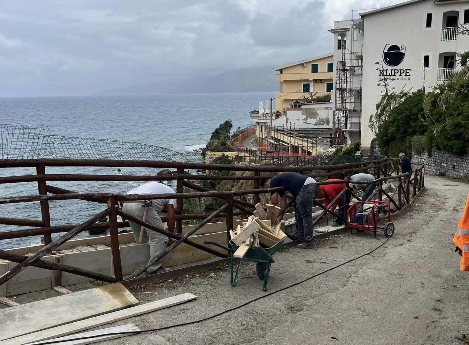 Lavori alla Ficocella a Palinuro