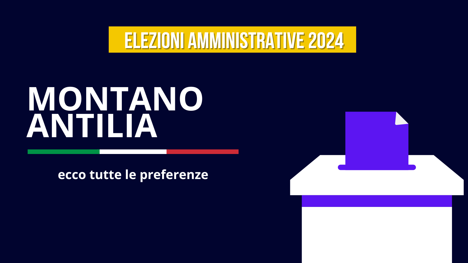 Elezioni 2024 Montano Antilia