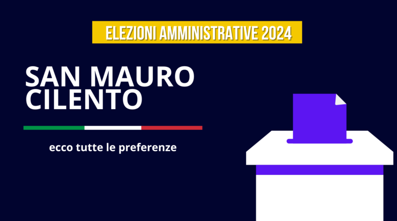 Elezioni 2024 San Mauro Cilento