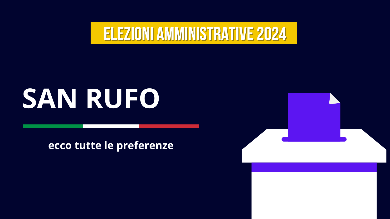 Elezioni 2024 San Rufo