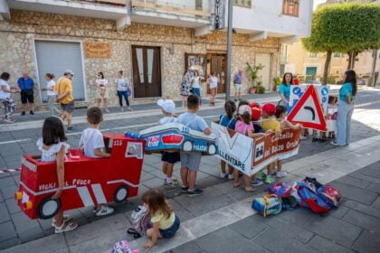 Caggiano, lezione di educazione stradale