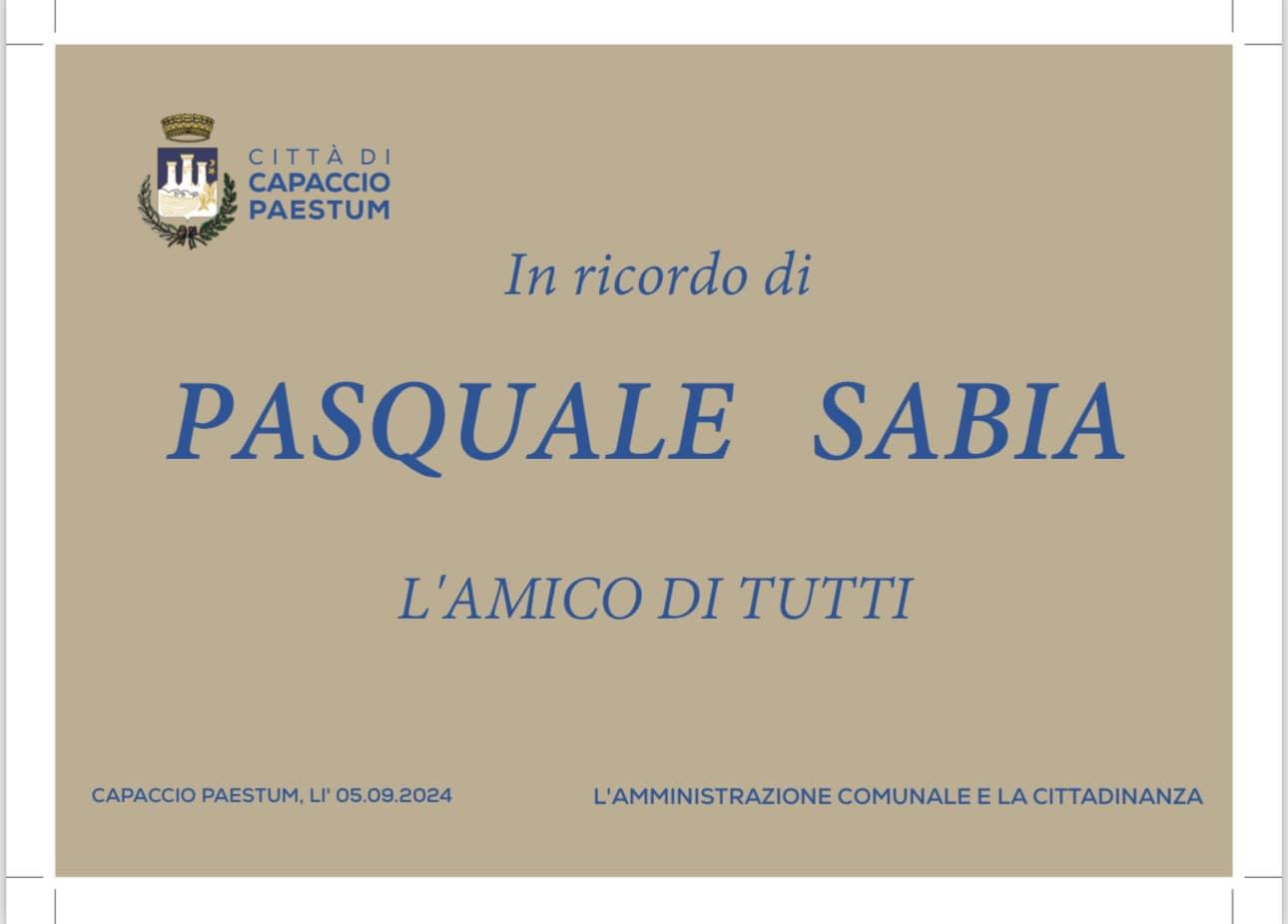 Targa Pasquale Sabia