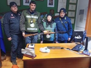 Carabinieri forestali, sequestro armi