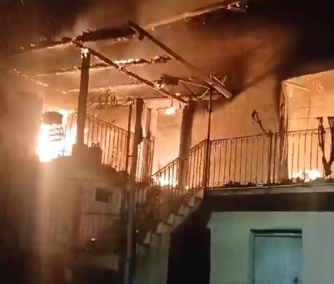 Villa Littorio, incendio abitazione